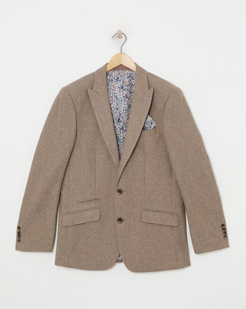 Oatmeal Donegal Regular Fit Suit Jacket