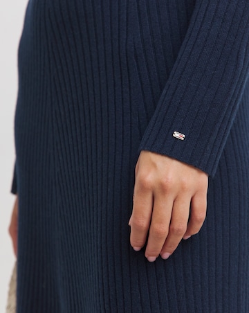 Tommy Hilfiger Wool Cash Colourblock Sweater Dress
