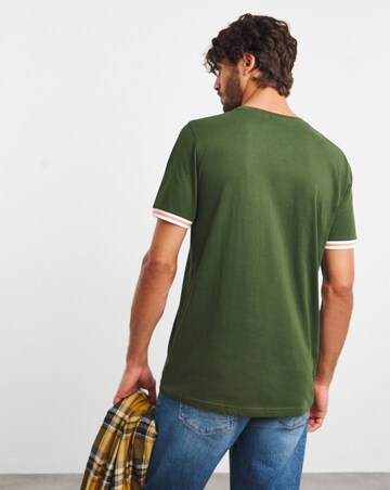 Voi Contrast Sleeve Cuff T-Shirt