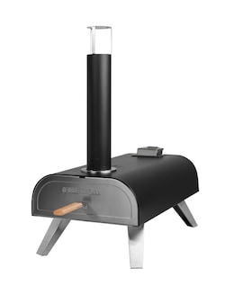 George Foreman 12&quot; Black Wood Pellet Pizza Oven with Paddle &amp; Carry Bag