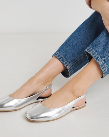 Gracious Square Toe Flat Slingback - Wide Fit (E)