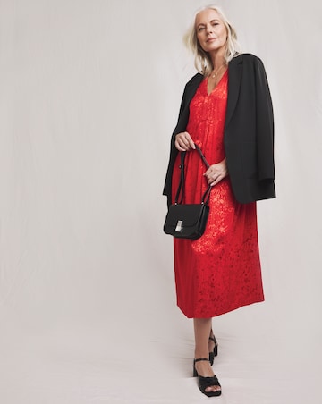 Julipa Floral Jacquard Midi Dress