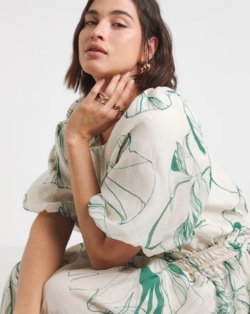 Joanna Hope Puff Sleeve Printed Dress