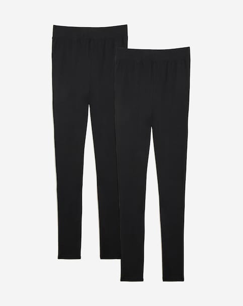 Cotton Rich 2 Pack High Waist Full Length Leggings
