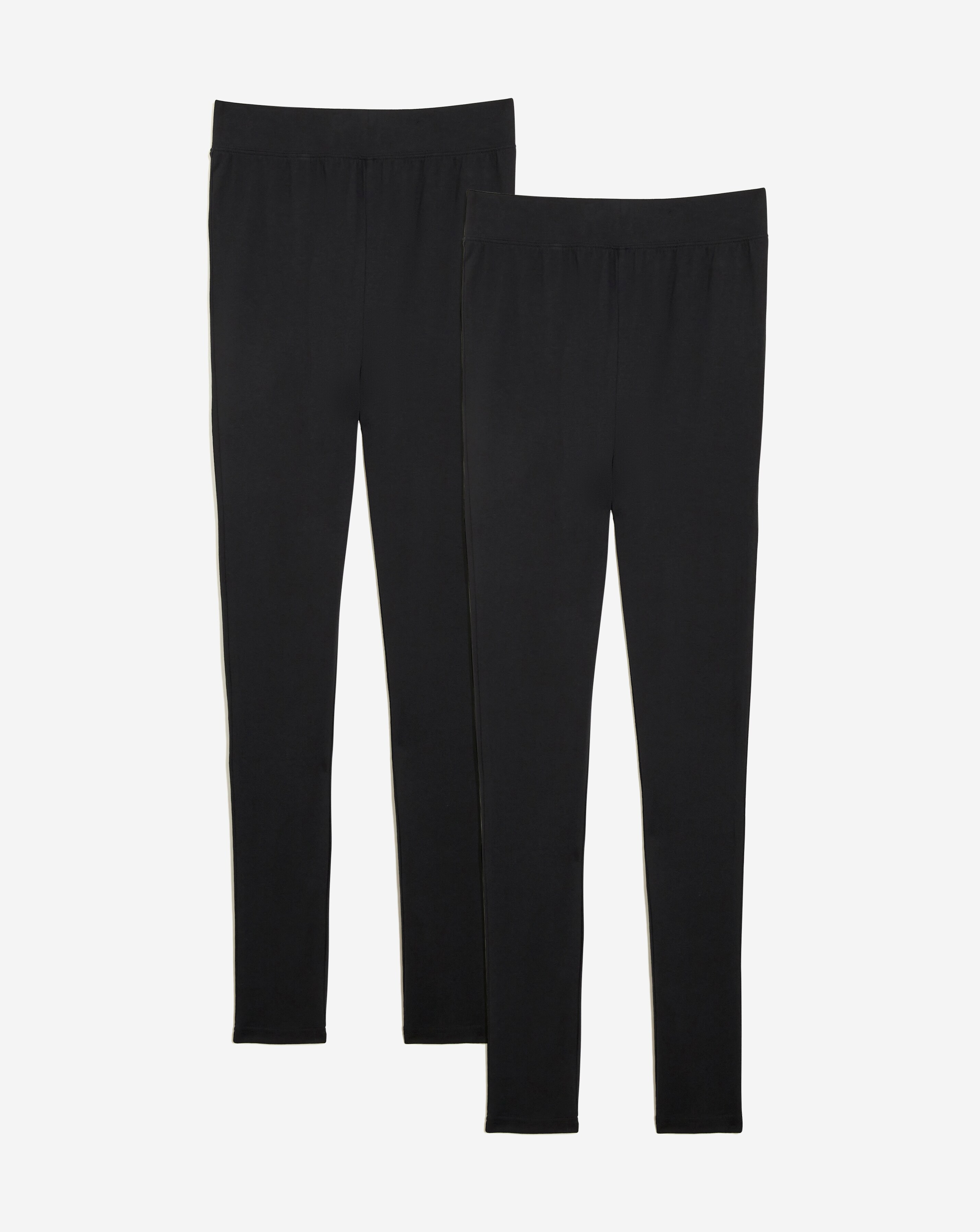 Cotton Rich 2 Pack High Waist Full Length Leggings