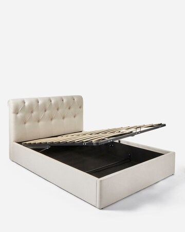 Megin Buttoned Ottoman Bed Frame