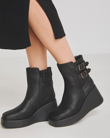 Jada Wedge Ankle Boots - Extra Wide Fit (EEE)