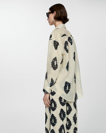 Mango Brandy Abstract Print Semi Sheer Shirt