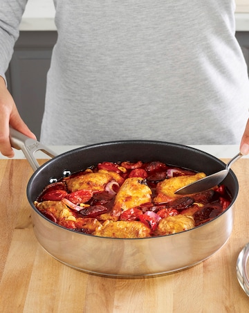 Ninja Foodi ZEROSTICK Stainless Steel 26cm Saute Pan with Lid