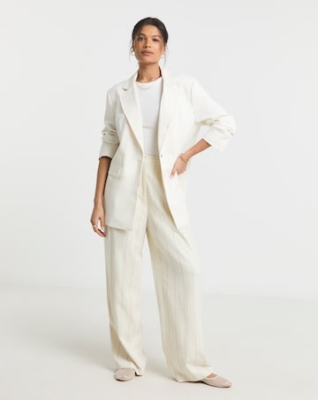 Simply Be White Oversized Single Breasted Blazer