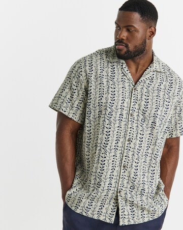 Jack & Jones Premium Lyon Printed Shirt - Natural