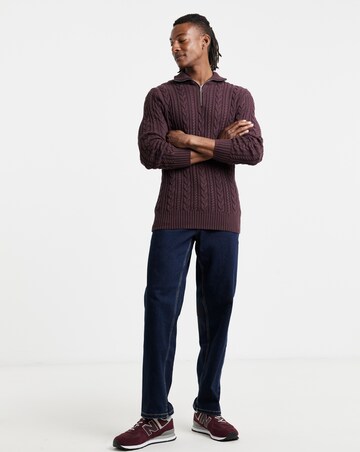 Cable 1/4 Zip Neck Jumper