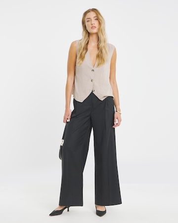 Turned Over Waistband Tailored Trouser