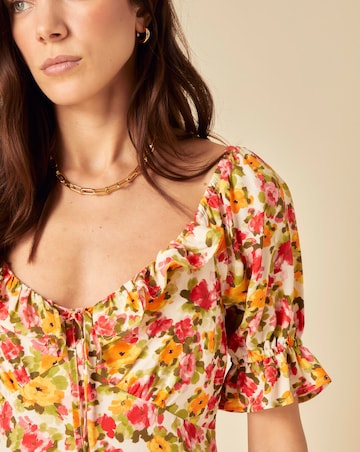 Nobody's Child Rye Midi Dress Franny Floral White