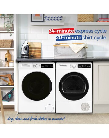 Russell Hobbs RH9HPTD111W, 9kg, Heat Pump Tumble Dryer - White