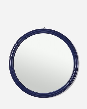 Navy Round Wall Mirror