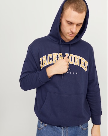 Jack & Jones Caleb Varsity Hoodie - Navy