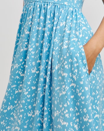 Blue Print Supersoft Jersey Midi Dress With Pockets