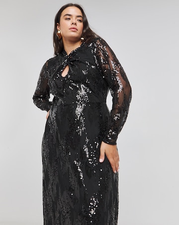 Joanna Hope Sequin Dress With Key Hole Detail