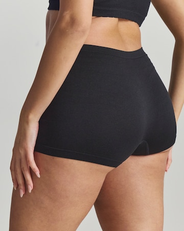 Pretty Secrets (3 Pack) Seamfree Boy Shorts Black