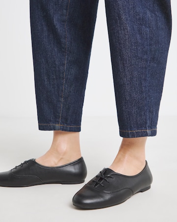 Ravenna Lace Up Ballerina Shoes - Wide Fit (E)