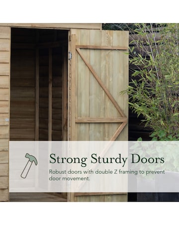 Forest 4LIFE Pent Shed 6x4 - No Windows - Double Door (Home Delivery)