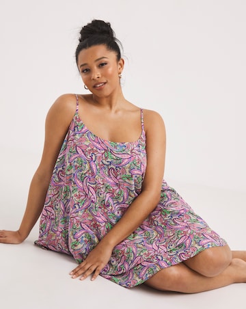Short Viscose Tiered Nightie