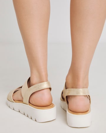 Heavenly Feet Ritz T Bar Elasticated Sandals Ex Wide Fit