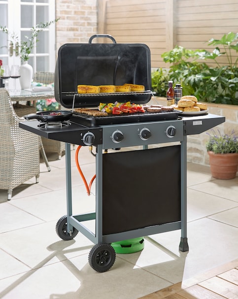 3 Burner Gas BBQ with Side Burner