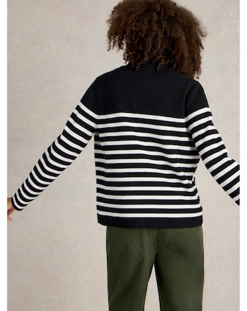 White Stuff Sara Stripe Knitted Shacket