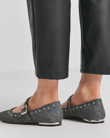 Penelope Embellished Mary Jane Ballerina Shoes Extra Wide EEE Fit