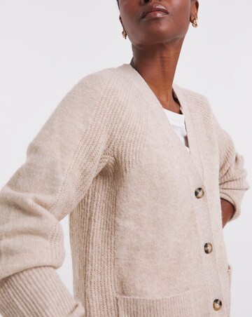 Cosy Yarn Oatmeal Boyfriend Cardigan