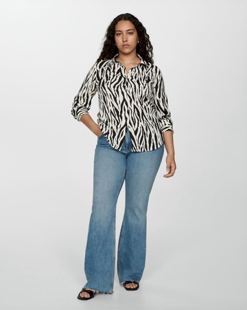 Mango Zebra Printed Flowy Shirt