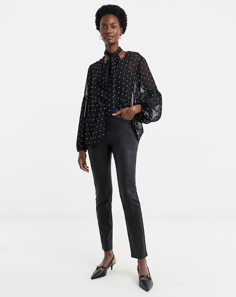 Black Coated Bella Slim Leg Jeggings