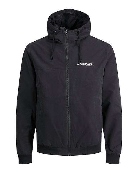 Jack & Jones Rush Hooded Bomber Jacket - Black