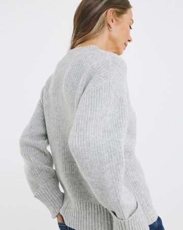 Fuchsia V Neck Jumper