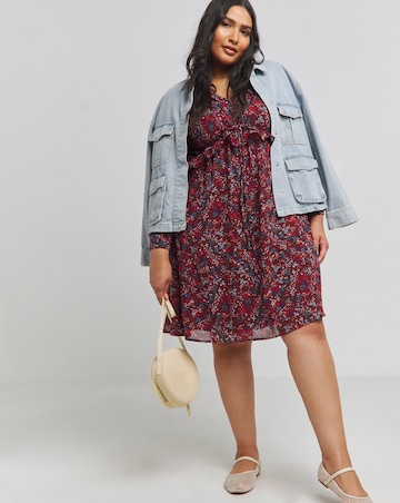 Joe Browns Short Flirty Chiffon Lace Insert Dress