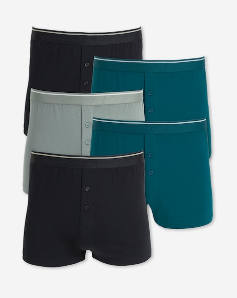5 Pack Solid Colour Loose Boxers