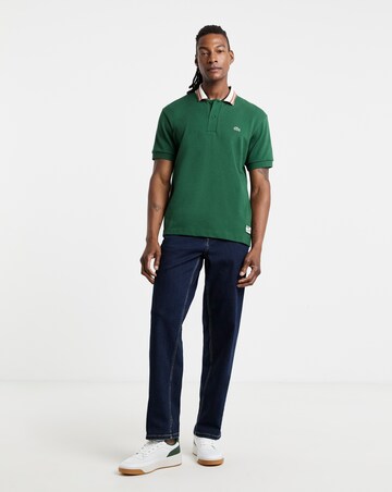 Lacoste Short Sleeve Contrast Collar Polo - Green