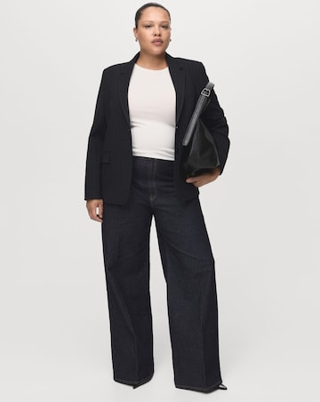 Mango High-Waisted Wide Leg Jean