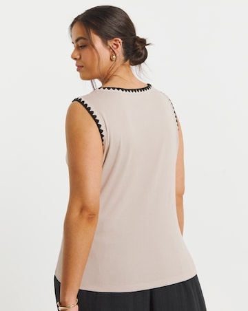 Ecru Whipstitch Vest