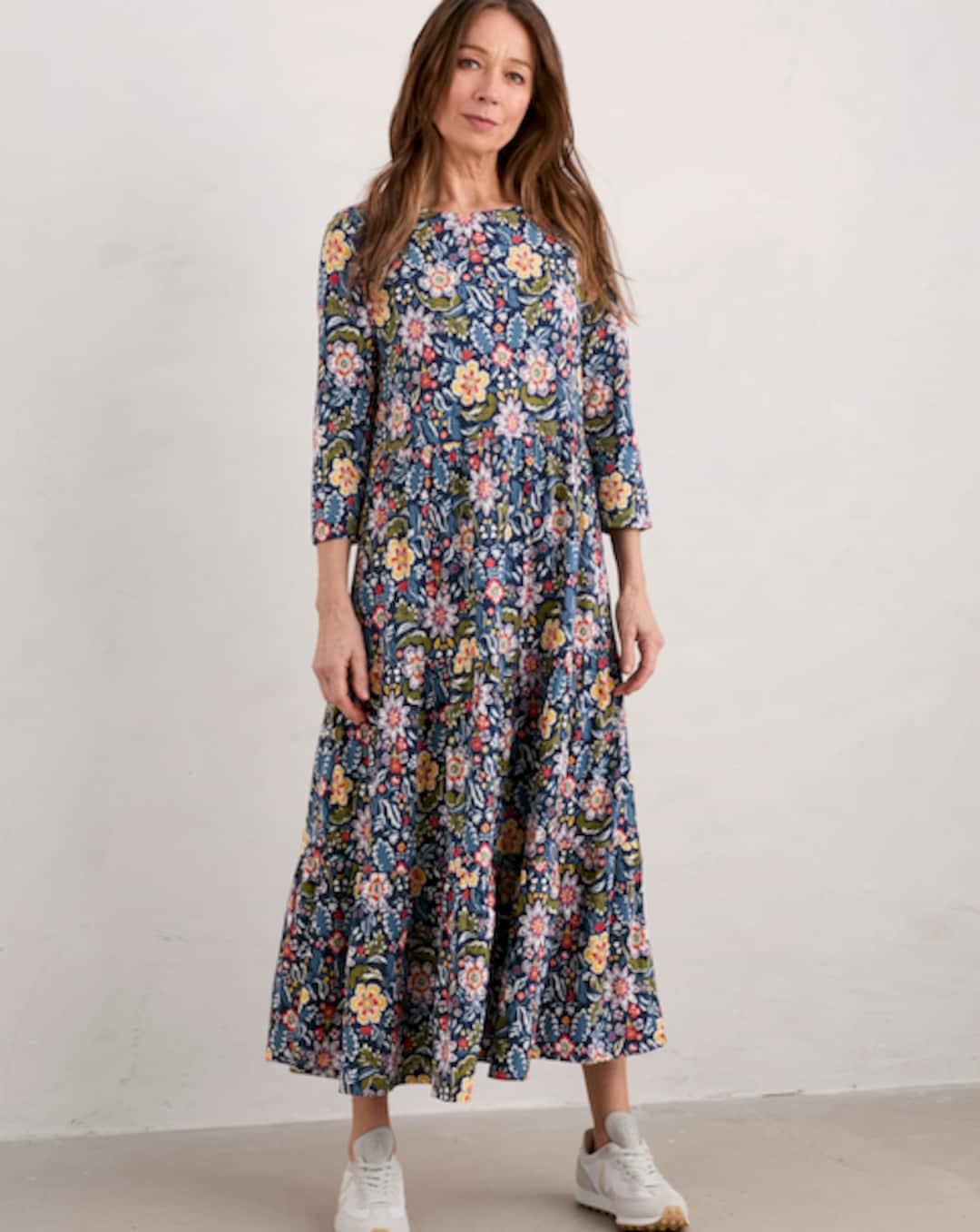 line strokes dress Buy Seasalt Cornwall Blue Tall Line Strokes Tiered Jersey 100% Cotton Dress from Next Luxembourg