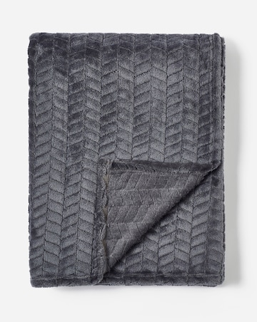 Embossed Jacquard Fleece Throw