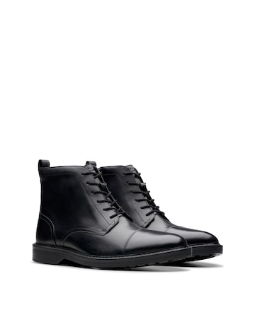 Clarks Aldwin Cap Boots - Black