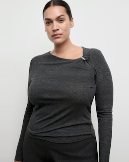 Mango Metal Detail T-Shirt