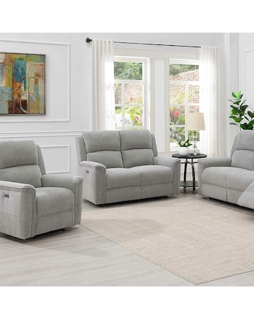 Croston Chenille Power Recliner Two Seater Sofa