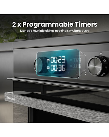 Hisense HDCEIT6C20B 60cm Induction Double Cooker - Black