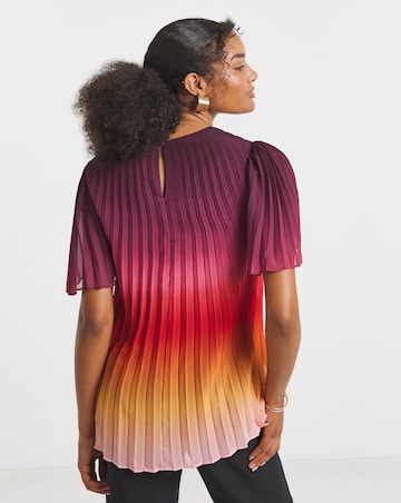 Joanna Hope Pleated Ombre Blouse