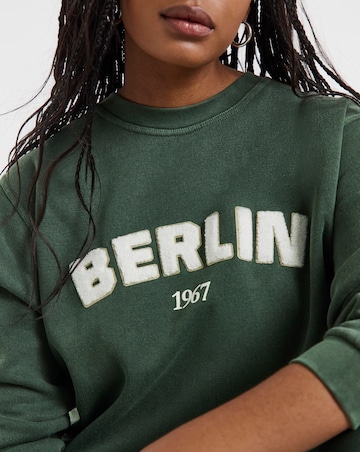 Forest Green & Ecru Berlin Boucle Sweatshirt