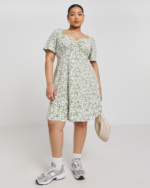 Supersoft Jersey Knot Front Skater Dress